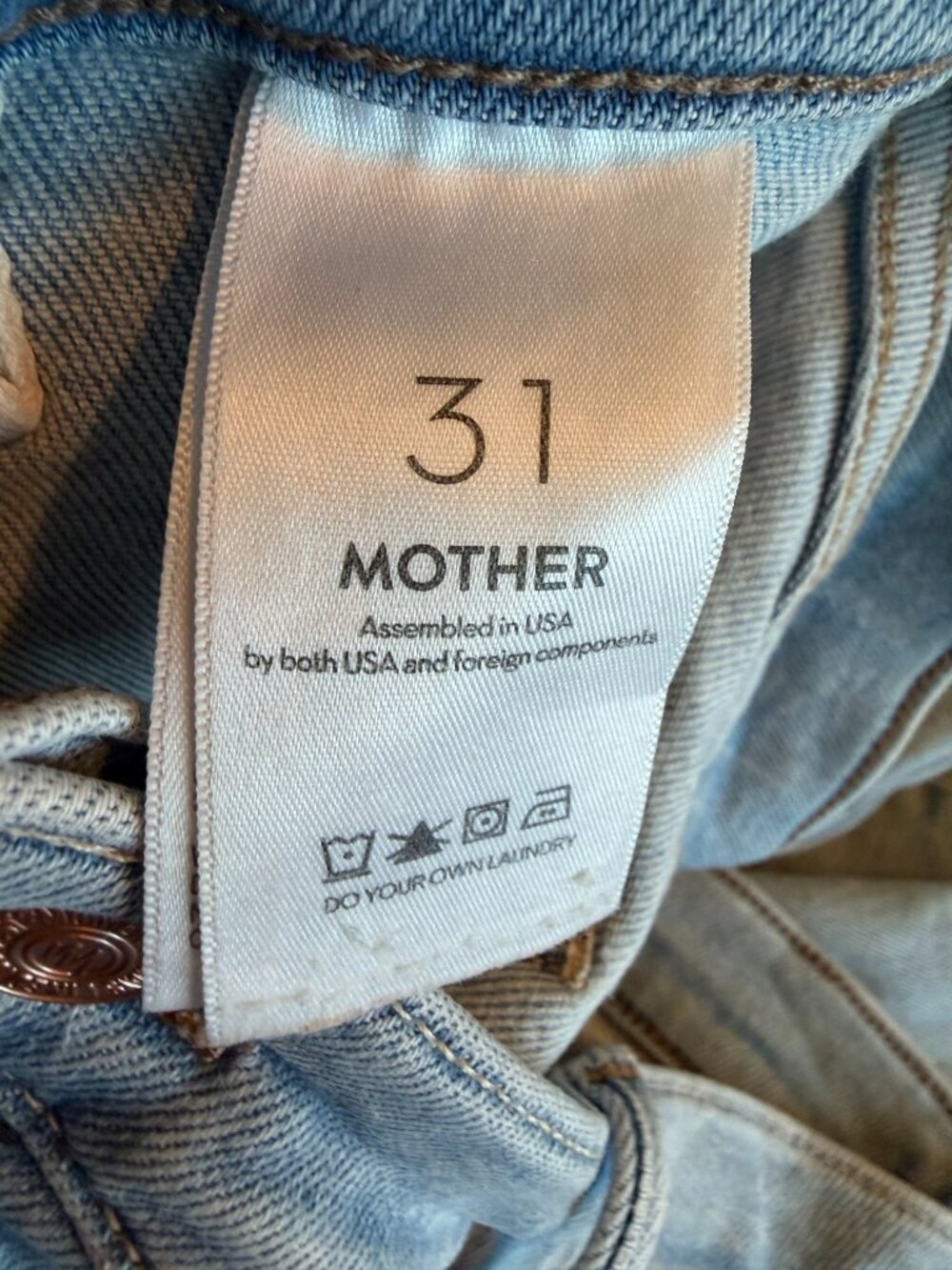 Mother Lil Patch Pocket Undercover Sneak California Cruiser Jeans Size 31 Womens - Picture 11 of 13